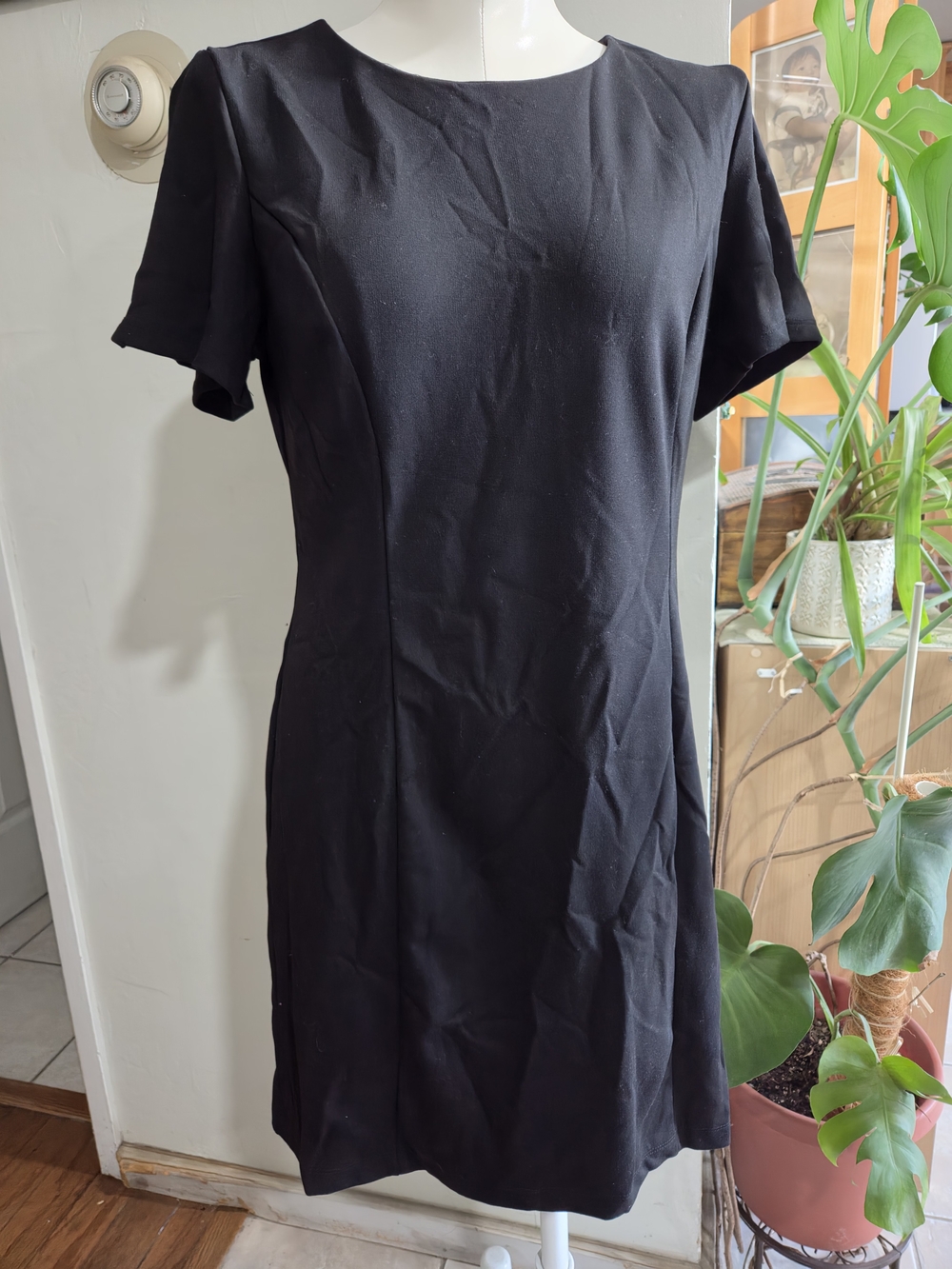 Classic Black Short-Sleeve Dress